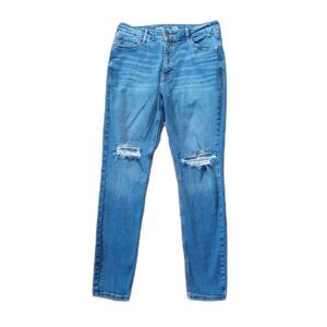 Old Navy Sz 10 Women's Rockstar Distressed Super Skinny High Rise Stretch Jeans